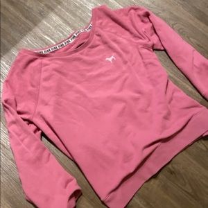 PINK Victoria's Secret Tops - PINK sweatshirt with open back PINK Victoria's Secret Tops - PINK sweatshirt with open back